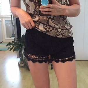 Crochet shorts